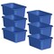 Teacher Created Resources Storage Bin, Plastic, Blue, 6 PK 20393 - alternate 1